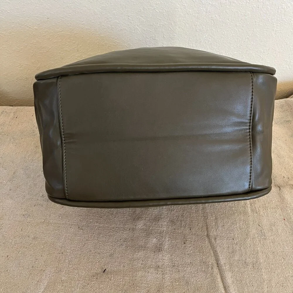 Lulu Dharma Olive Green Pleated Gathered Travel Tote